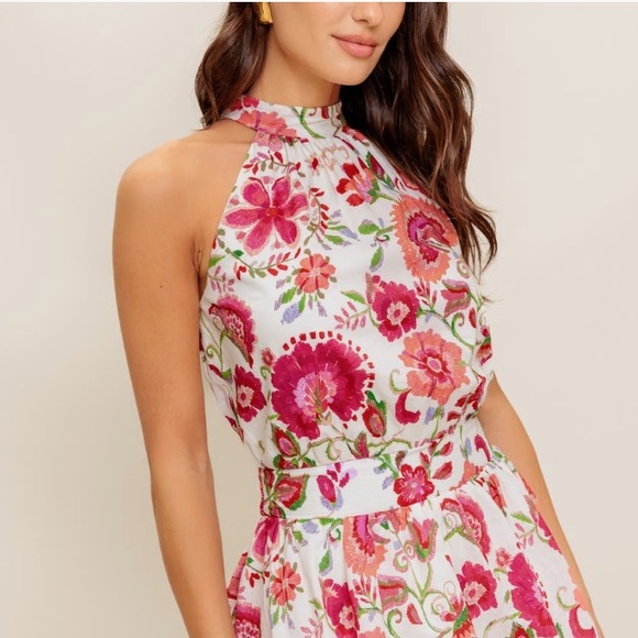 + FLYING TOMATO + Floral Print Halter Neck Maxi Dress - Picture 5 of 7